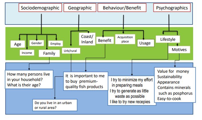 Figure 2: Profiling consumer segments along socio-demographic, geographic, behavioural/benefit- and psychographic criteria